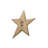 Bouton bois  étoile star