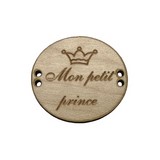 bouton bois mon petit prince fabrication artisanale française Au p'tit Bonheur broderie patchwork point de croix