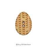 Bouton oeuf en bois fabrication française alsace au p'tit bonheur broderie patchwork