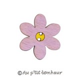 bouton bois fleur lilas