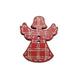 bouton bois ange rouge fabrication artisanale française Au p'tit Bonheur broderie patchwork point de croix