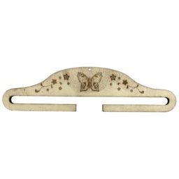 Cintre bois vieilli blanc papillon vintage fabrication artisanale Alsace Nothalten Au p'tit Bonheur broderie patchwork point de croix  mercerie