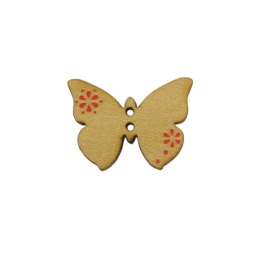 bouton bois papillon fabrication artisanale française Au p'tit Bonheur broderie patchwork point de croix