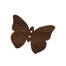 bouton bois papillon noyer fabrication artisanale française Au p'tit Bonheur broderie patchwork point de croix