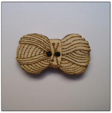 bouton bois Au p'tit Bonheur broderie patchwork point de croix