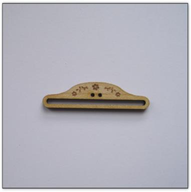bouton bois Au p'tit Bonheur broderie patchwork point de croix