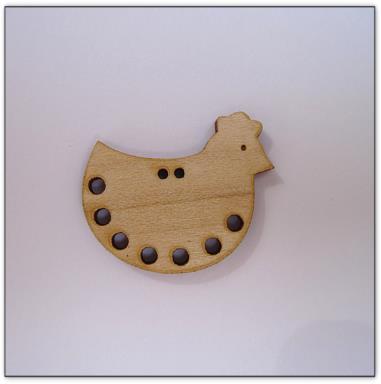 bouton bois Au p'tit Bonheur broderie patchwork point de croix