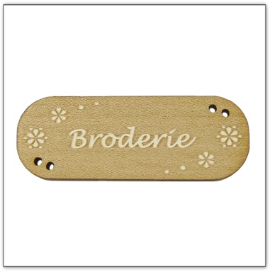 Bouton bois broderie fabrication artisanale française Au p'tit Bonheur broderie patchwork