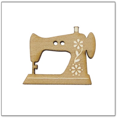 Bouton bois  machine à coudre fabrication artisanale française Au p'tit Bonheur broderie patchwork