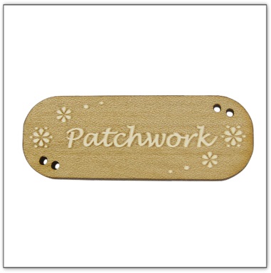 Bouton bois  fabrication artisanale française Au p'tit Bonheur broderie patchwork