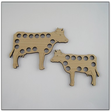 Bouton bois  Au p'tit Bonheur trie fils vache tri fils