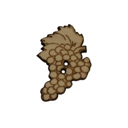 bouton bois grappe raisin vendanges vigne fabrication artisanale française Au p'tit Bonheur broderie patchwork point de croix