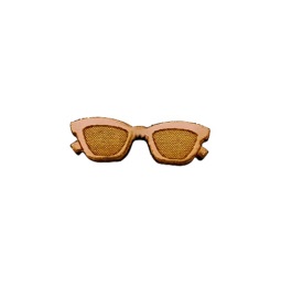 bouton bois lunettes vintage plage rose fabrication artisanale française Au p'tit Bonheur broderie patchwork point de croix