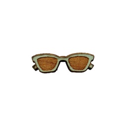 bouton bois lunettes de soleil vintage plage vert d'eau fabrication artisanale française Au p'tit Bonheur broderie patchwork point de croix