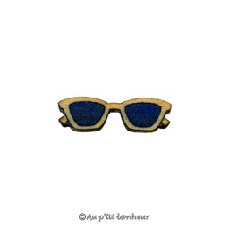 bouton bois lunettes soleil vintage au p'tit bonheur broderie patchwork made in france alsace