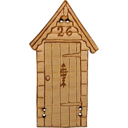 bouton bois cabine de plage vintage fabrication artisanale française Au p'tit Bonheur broderie patchwork point de croix
