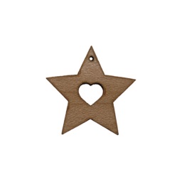 bouton bois coeur étoile noël fabrication artisanale française Au p'tit Bonheur broderie patchwork point de croix