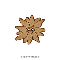 bouton edelweiss bois au p'tit bonheur Alsace Nothalten