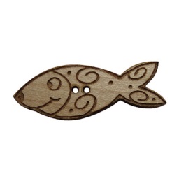 bouton bois poisson cathy kilian fabrication artisanale française Au p'tit Bonheur broderie patchwork point de croix