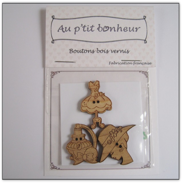 Bouton bois Au P'tit Bonheur