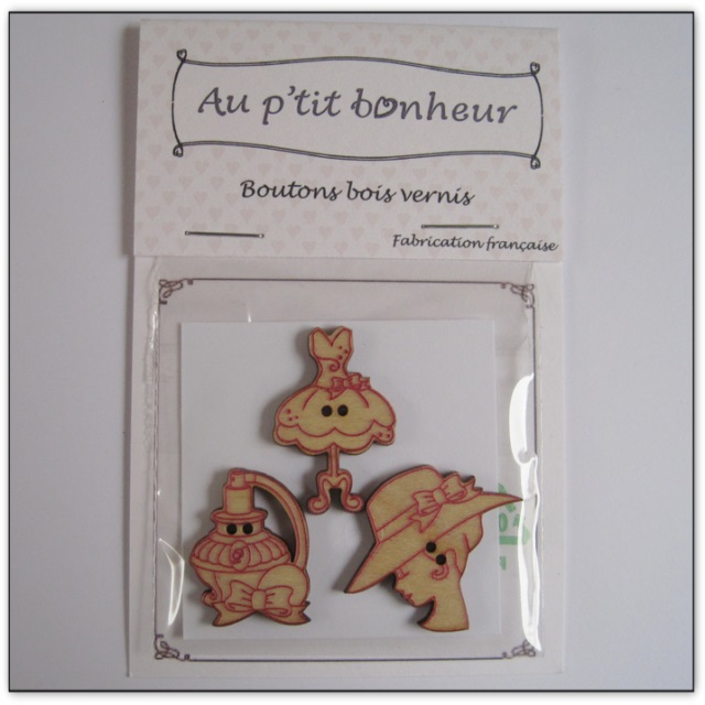 Bouton bois Au P'tit Bonheur