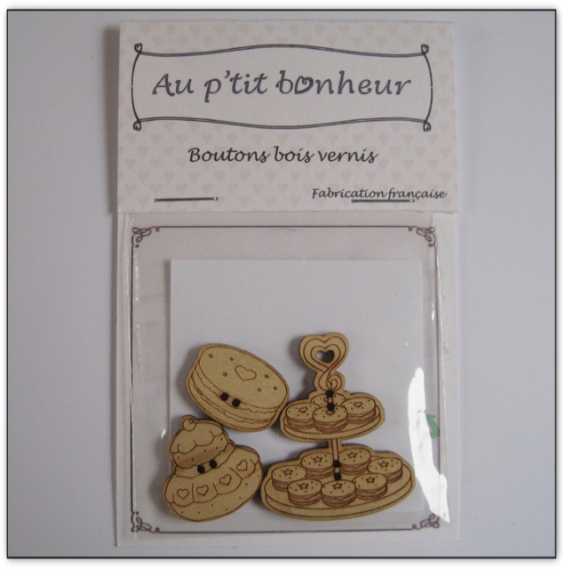 Bouton bois Au P'tit Bonheur