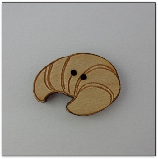 Bouton bois Au p'tit Bonheur croissant
