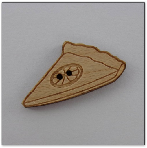 Bouton bois Au p'tit Bonheur tarte au citron