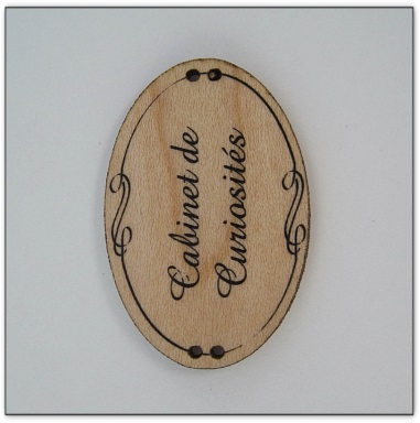 Bouton bois Au p'tit Bonheur - Cabinet de curiosotés