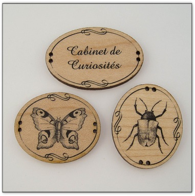 Boutons bois Au p'tit Bonheur - Cabinet de Curiosités