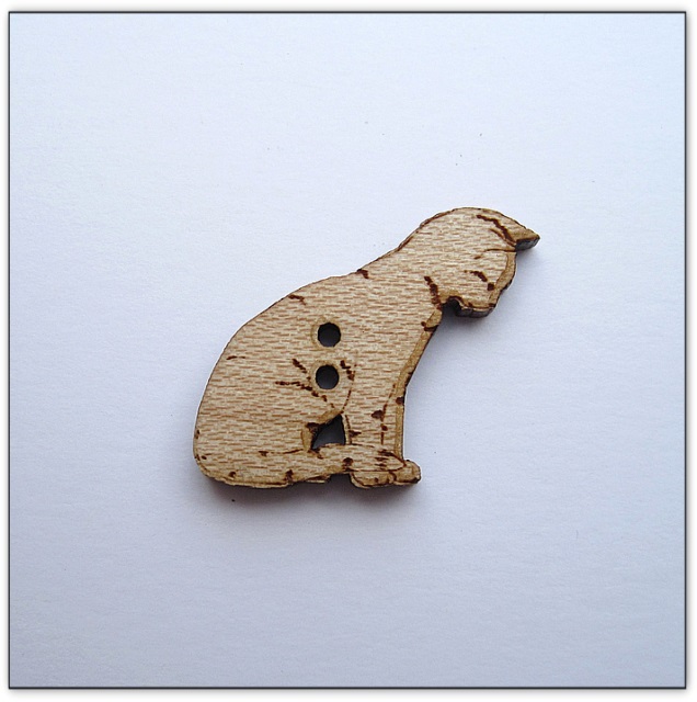 bouton bois Au p'tit Bonheur broderie patchwork