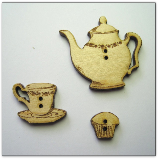 bouton bois Au p'tit Bonheur broderie patchwork