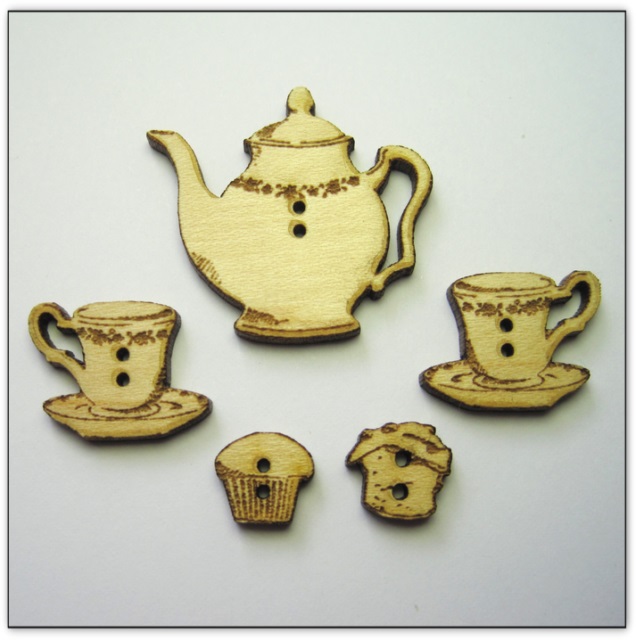 bouton bois Au p'tit Bonheur broderie patchwork