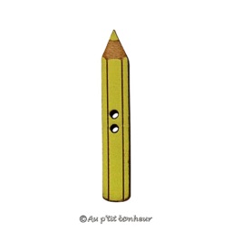 bouton crayon de couleur vert bois au p'tit bonheur Alsace Nothalten