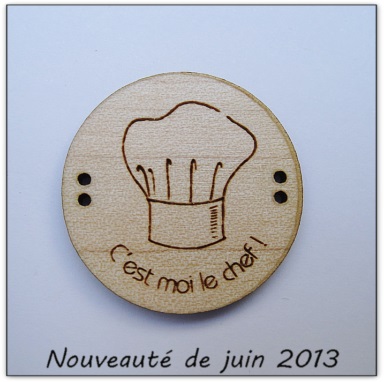 Bouton bois Au p'tit Bonheur