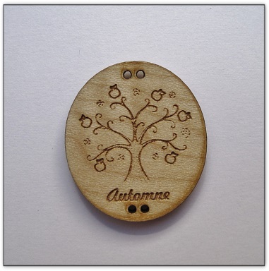 bouton bois Au p'tit Bonheur broderie patchwork point de croix