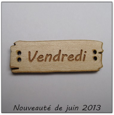 Bouton bois Au p'tit Bonheur