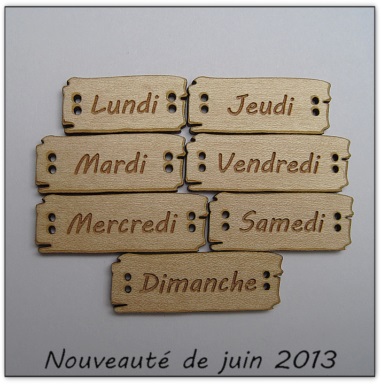 Bouton bois Au p'tit Bonheur