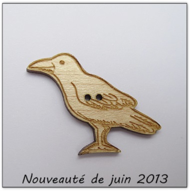 Bouton bois Au p'tit Bonheur