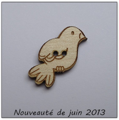 Bouton bois Au p'tit Bonheur