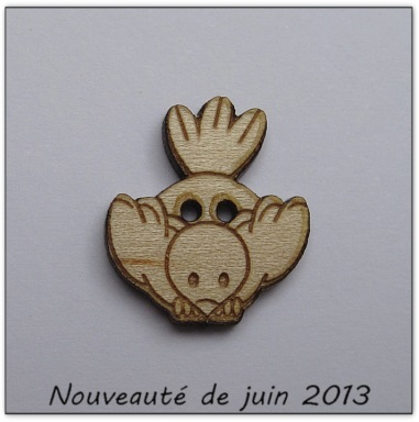 Bouton bois Au p'tit Bonheur