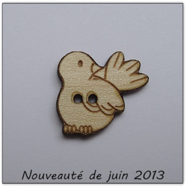Bouton bois Au p'tit Bonheur