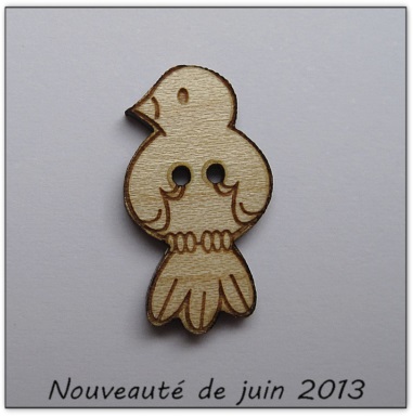 Bouton bois Au p'tit Bonheur