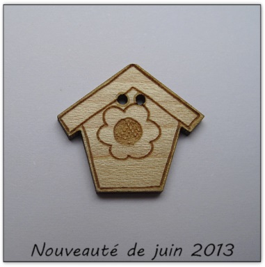 Bouton bois Au p'tit Bonheur