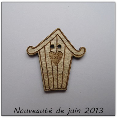 Bouton bois Au p'tit Bonheur