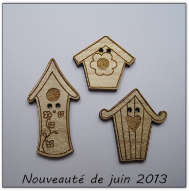 Bouton bois Au p'tit Bonheur