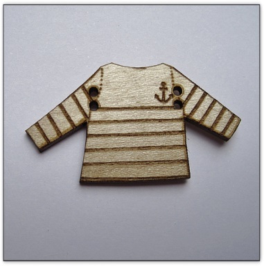bouton bois Au p'tit Bonheur broderie patchwork point de croix