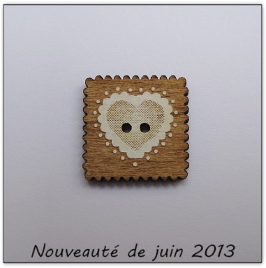 Bouton bois Au p'tit Bonheur