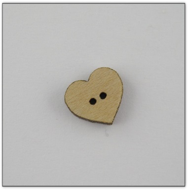 Bouton bois mini coeur  fabrication artisanale française Au p'tit Bonheur brodrie patchwork