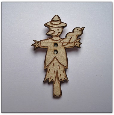 bouton bois Au p'tit Bonheur broderie patchwork point de croix
